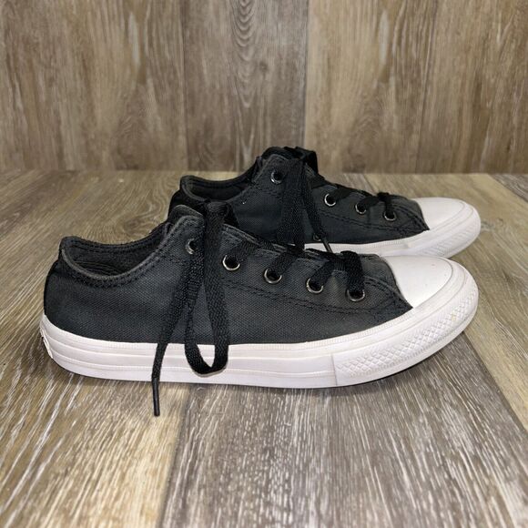 Converse Chuck Taylor II OX Low Top Youth US Size 1 Black Skate Shoes 150149C - Picture 1 of 11